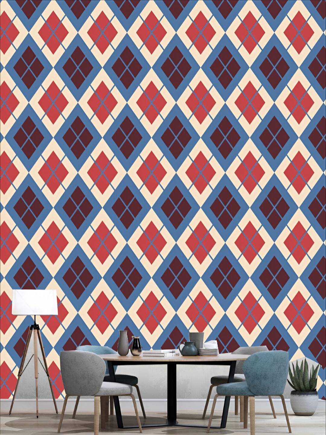 

KSHIRSA Red & Blue Printed Self Adhesive 3D Sticker