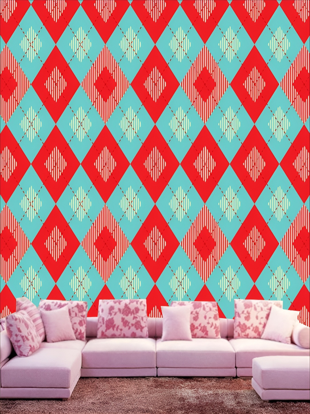 

KSHIRSA Green & Blue 3D Printed Self Adhesive Wall Sticker
