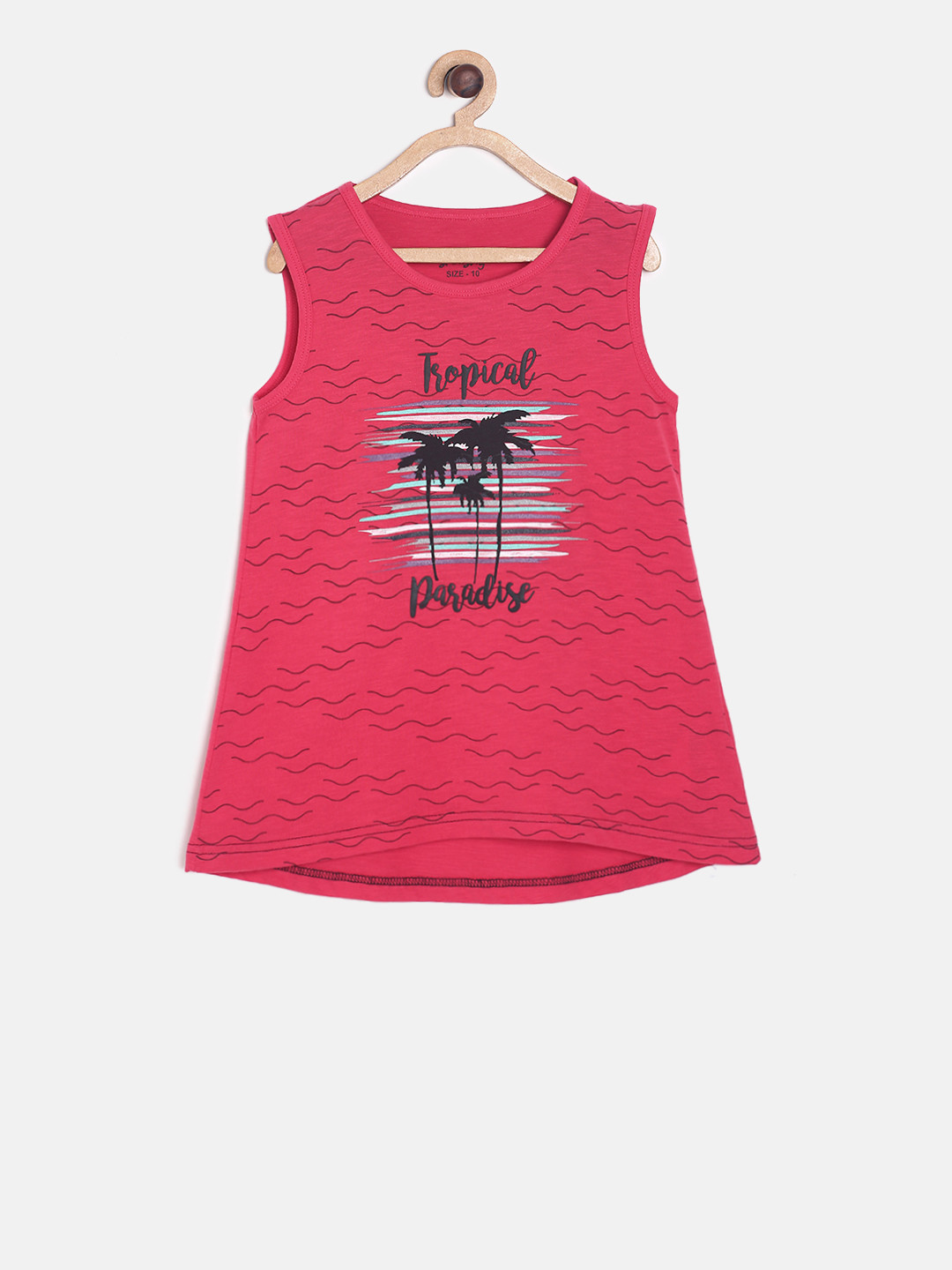

Gini and Jony Girls Pink Solid Top