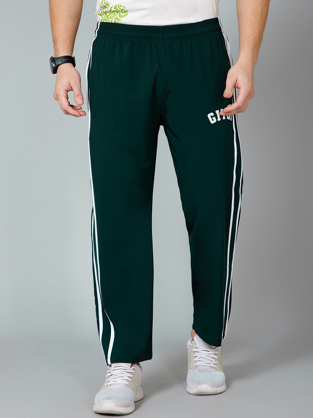 

GIYSI Men Mid Rise Track Pants, Green