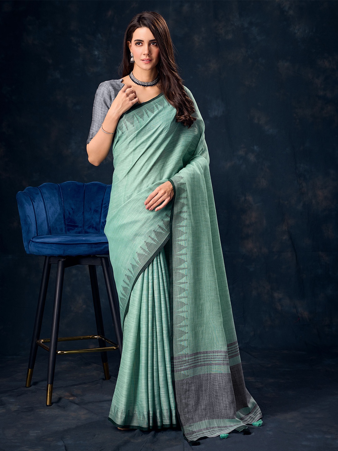 

Mitera Saree, Teal