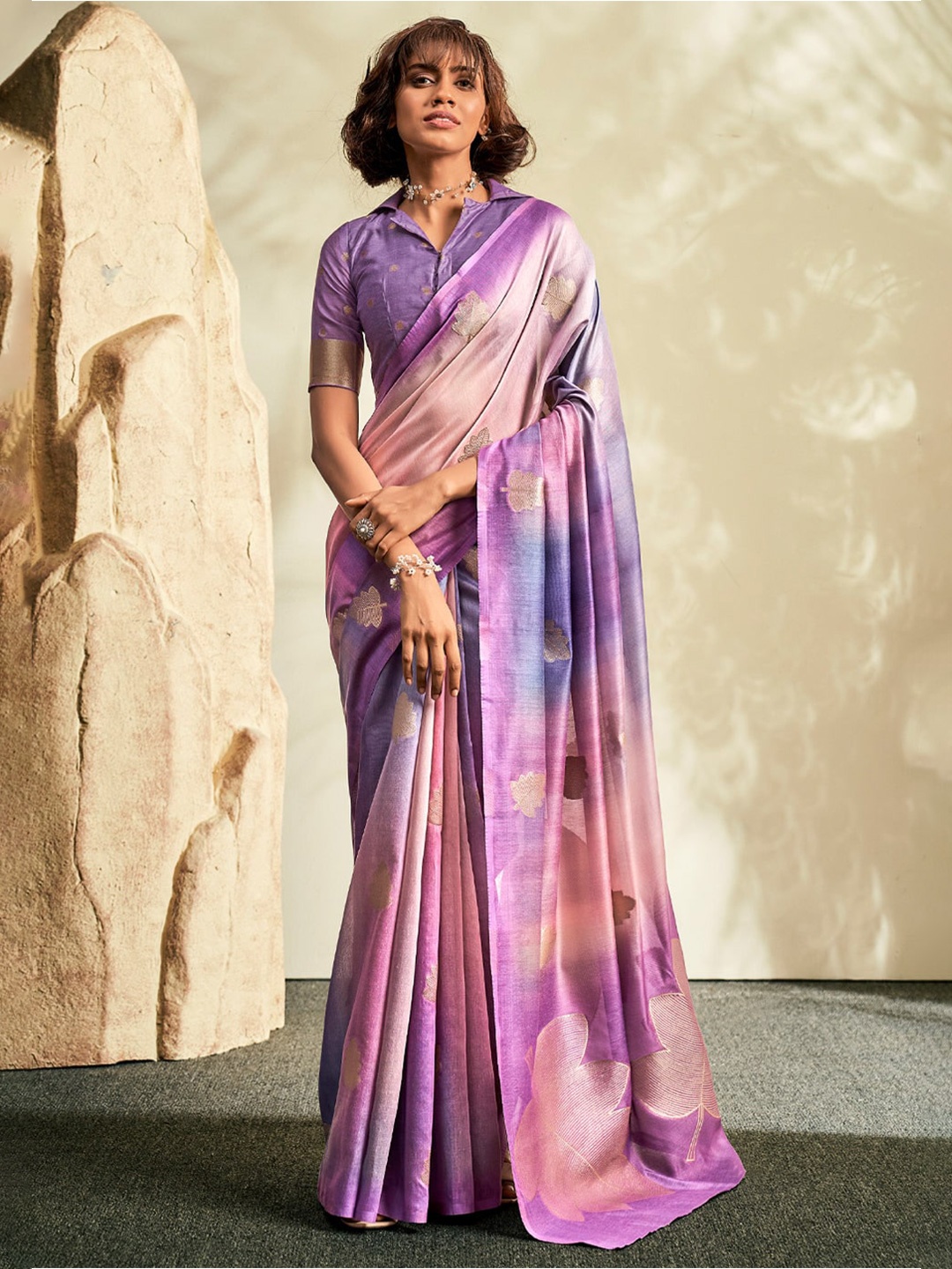 

MySilkLove Woven Design Saree, Purple