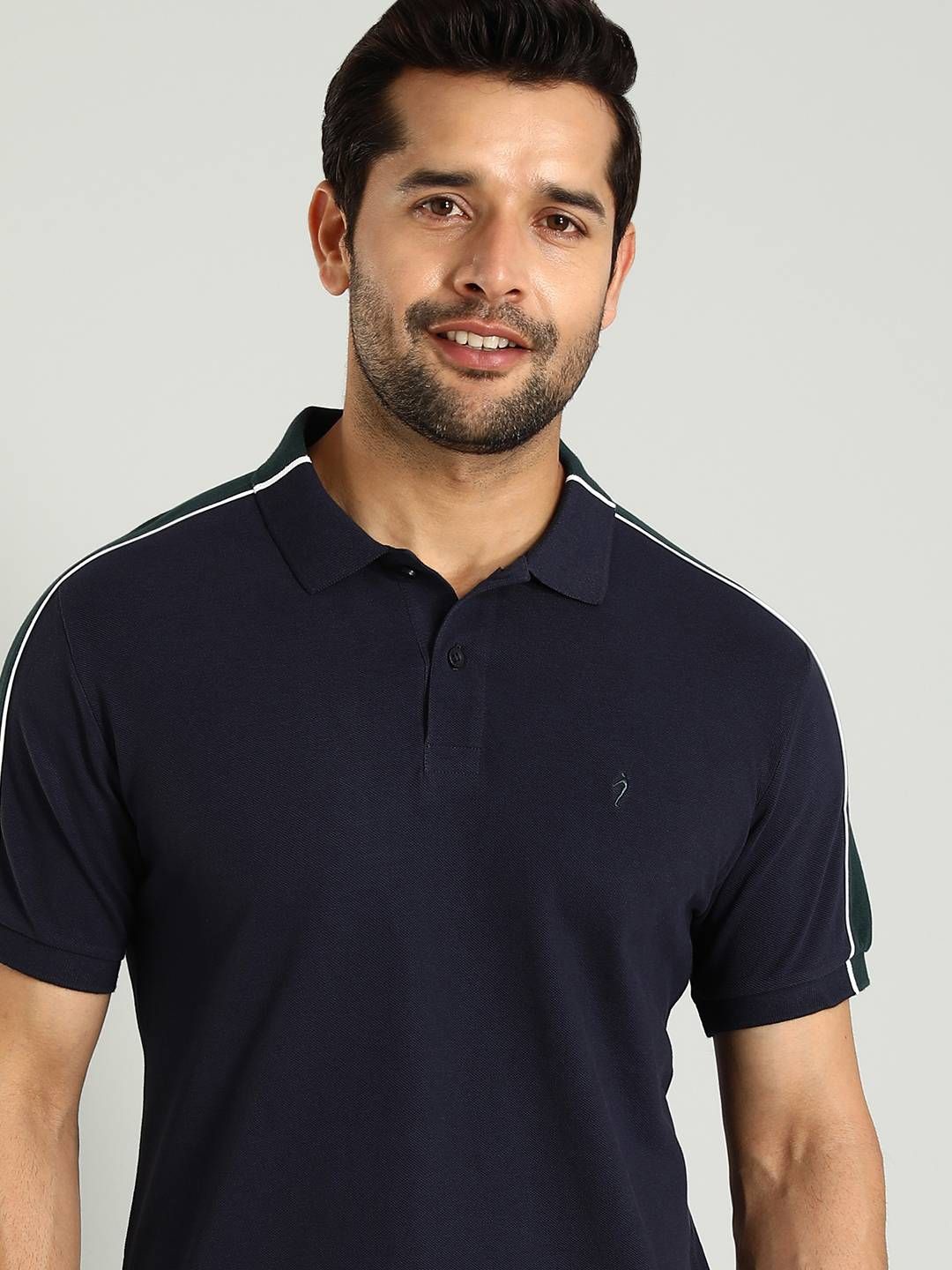 

Indian Terrain Polo Collar Short Sleeves Cotton Casual T-shirt, Black
