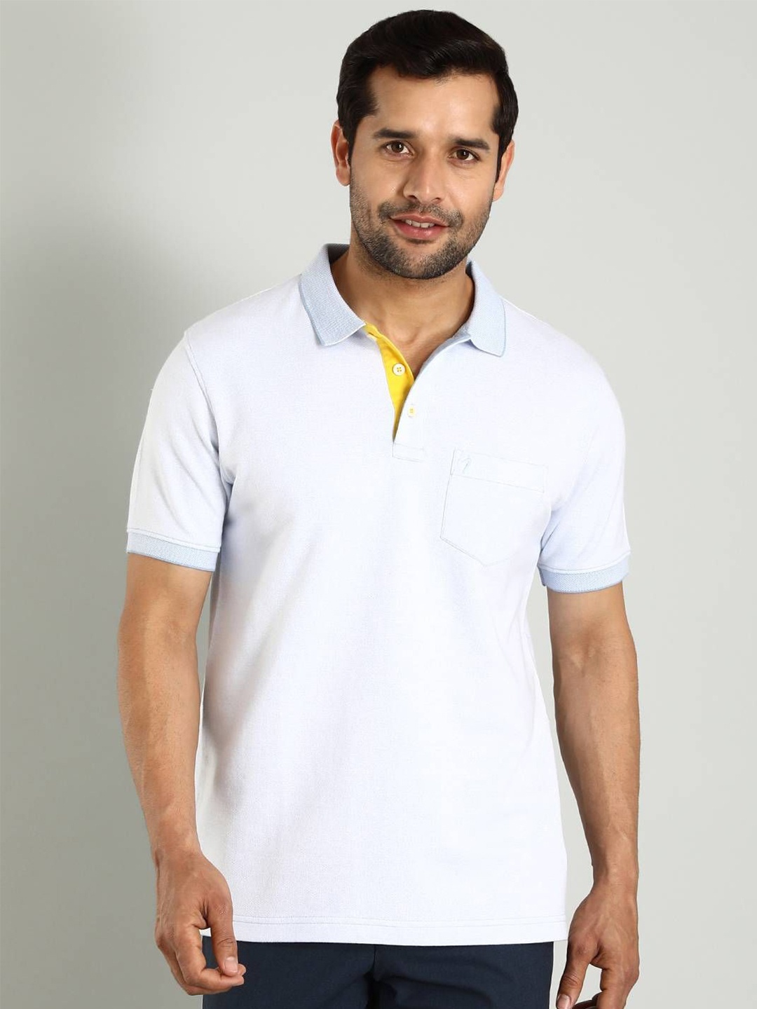 

Indian Terrain Polo Collar Cotton T-shirt, Blue