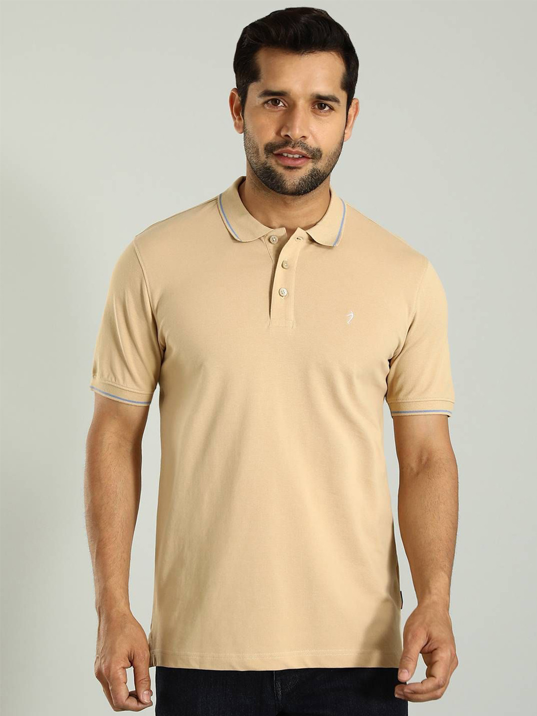 

Indian Terrain Polo Collar Cotton T-shirt, Brown