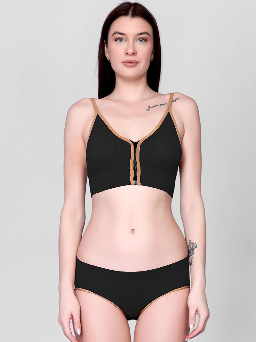 

Spiaty Lightly Padded Lingerie Set, Black
