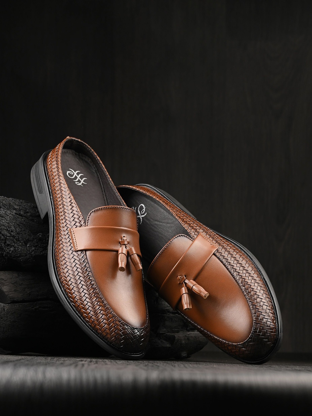 

House Of Pataudi Men Slip On Formal Loafers, Tan