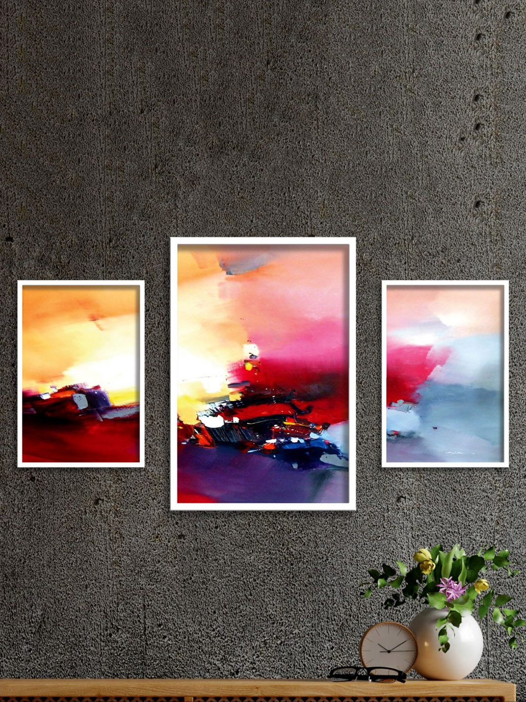 

Aura Yellow & Red 3 Pieces Wall Arts