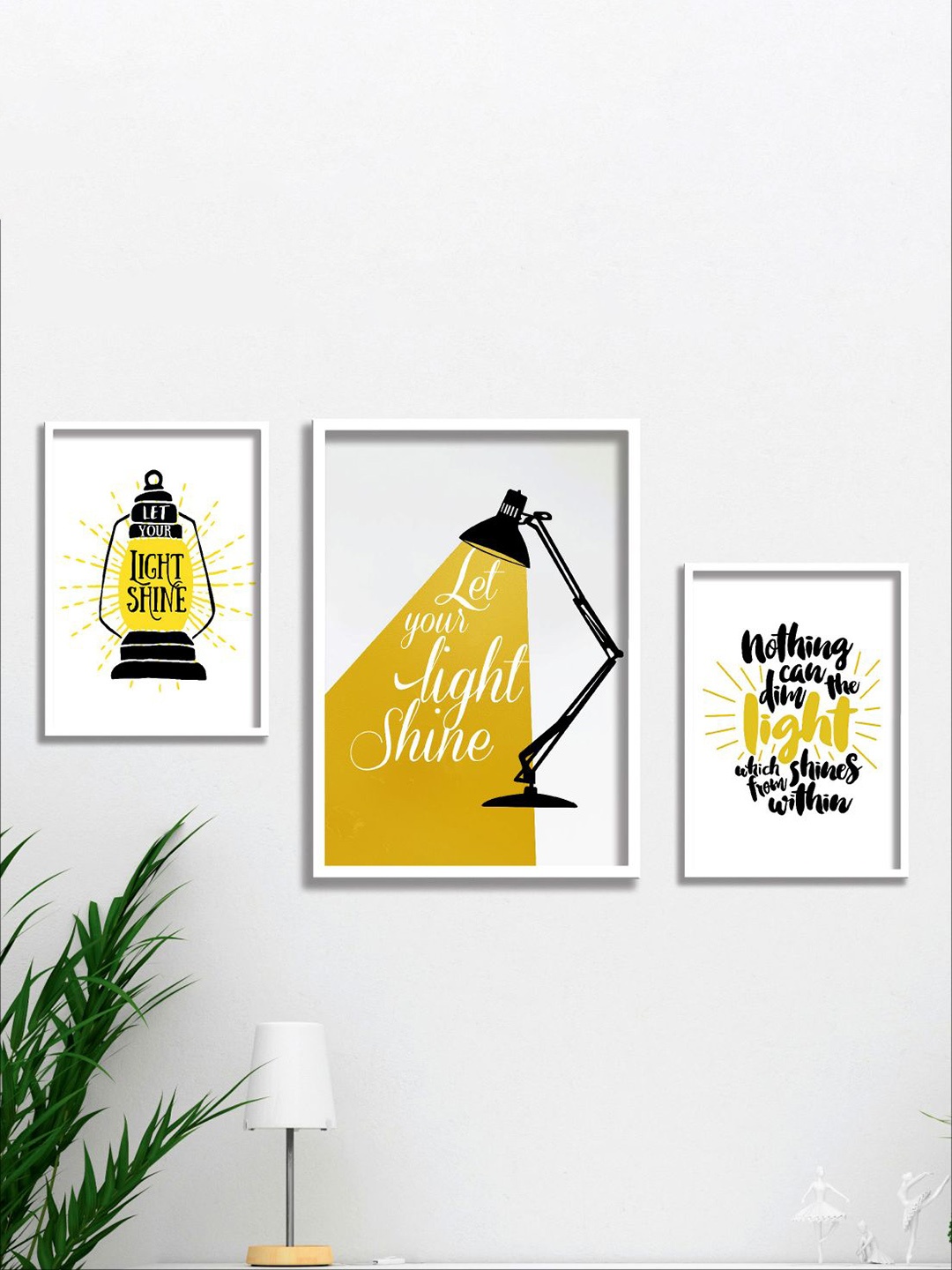 

Aura White & Yellow 3 Piece Wall Art