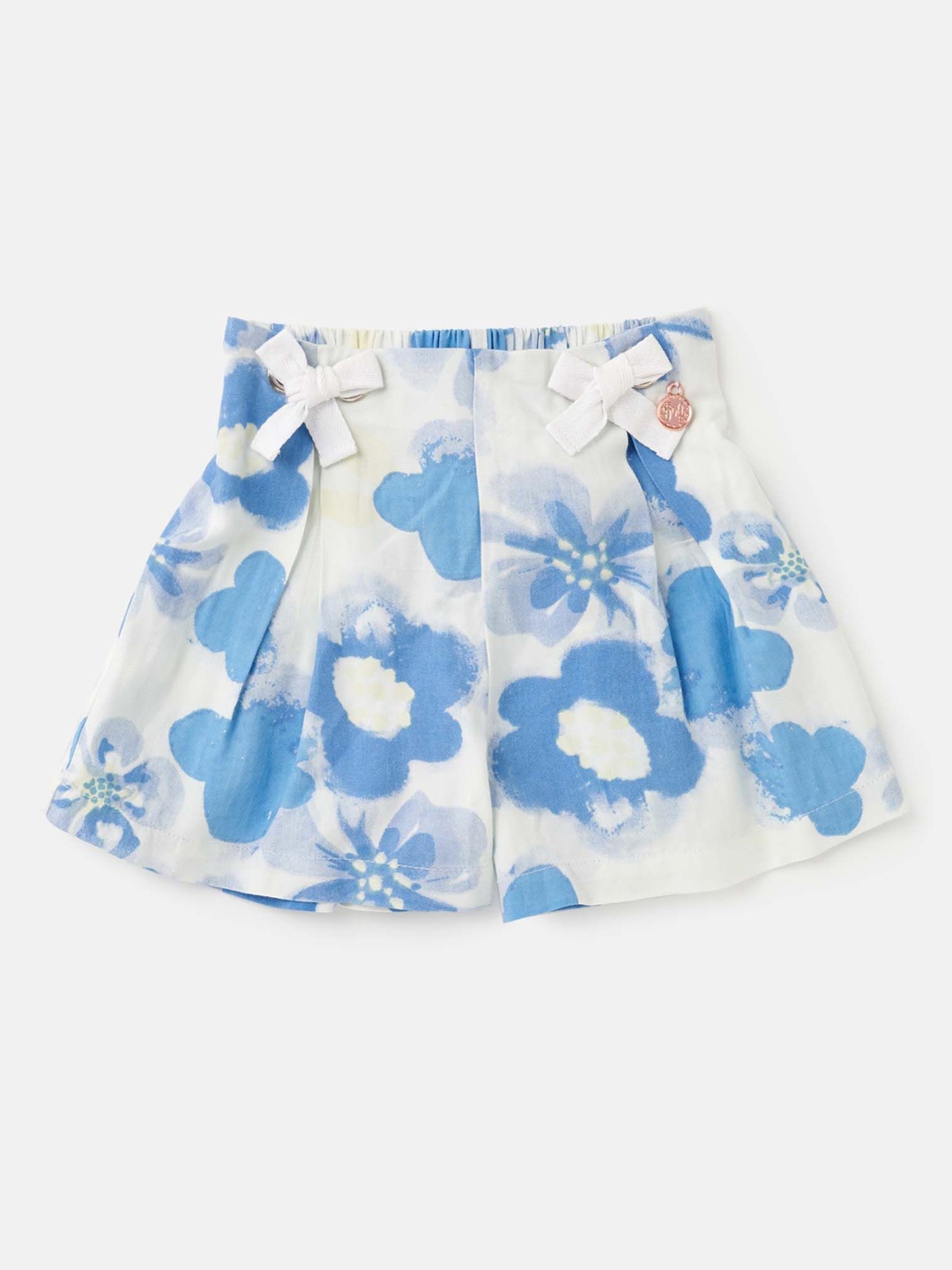 

Angel & Rocket Girls Floral Printed Slim Fit Shorts, Blue