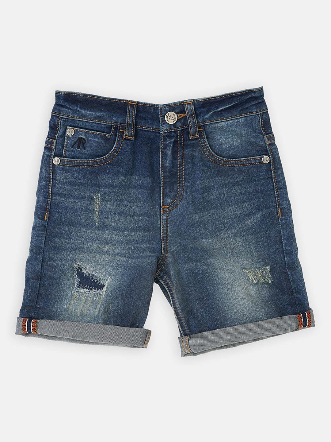 

Angel & Rocket Boys Washed Slim Fit Denim Denim Shorts Technology, Blue