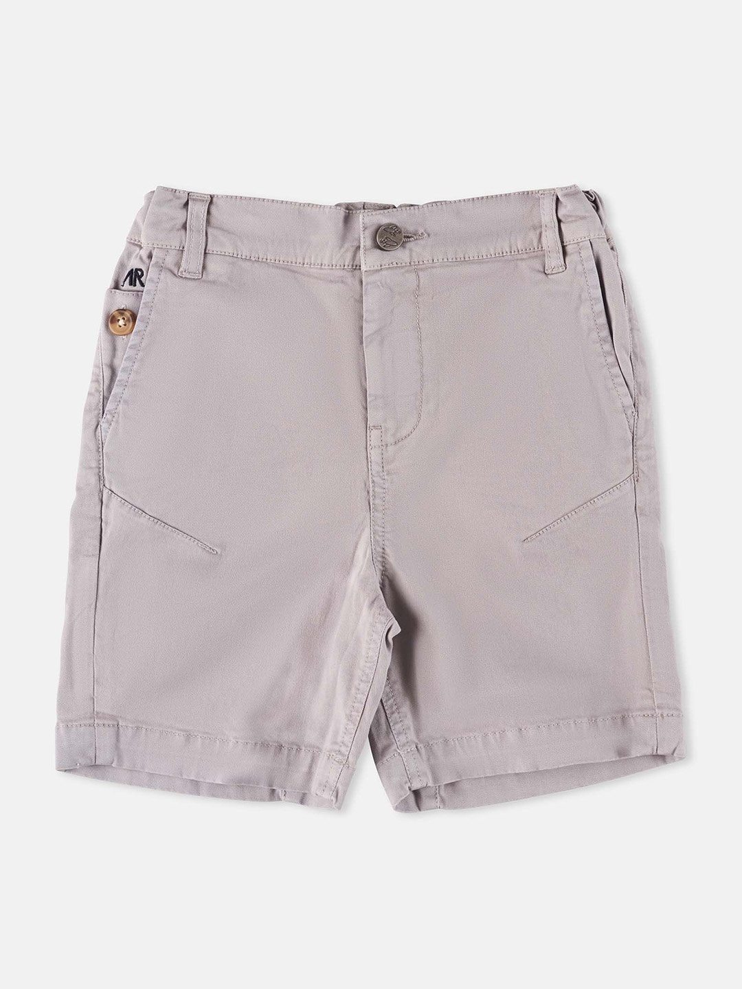 

Angel & Rocket Boys Slim Fit Mid-Rise Cotton Shorts, Silver