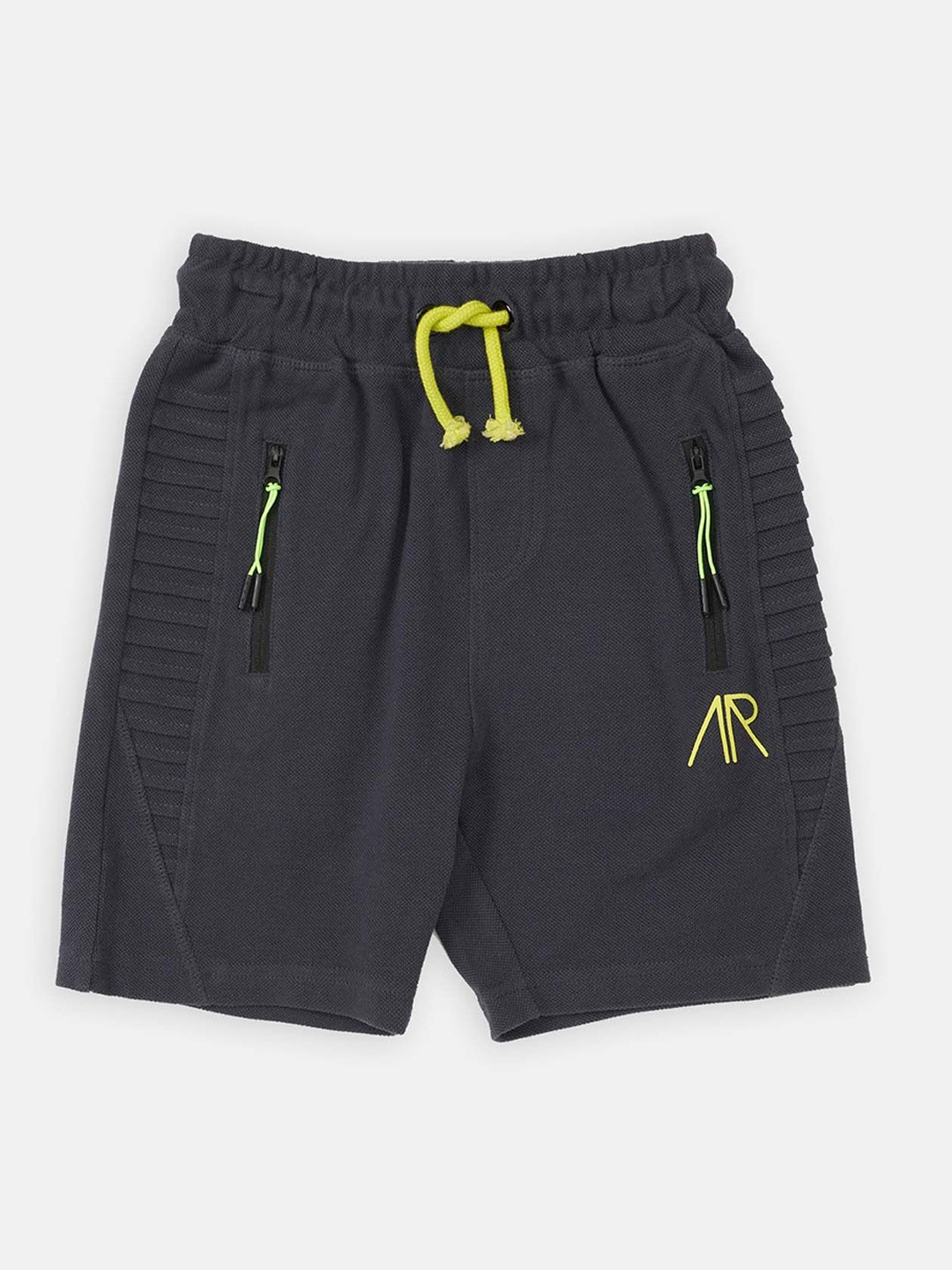 Angel & Rocket Boys Slim Fit Mid-Rise Cotton Shorts, Blue