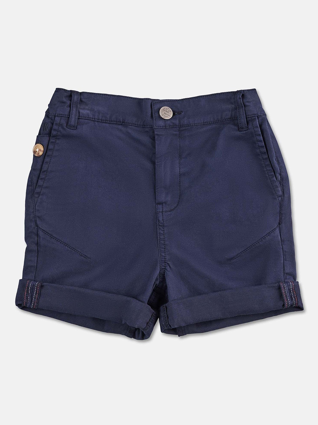 

Angel & Rocket Boys Mid-Rise Slim Fit Casual Shorts, Navy blue