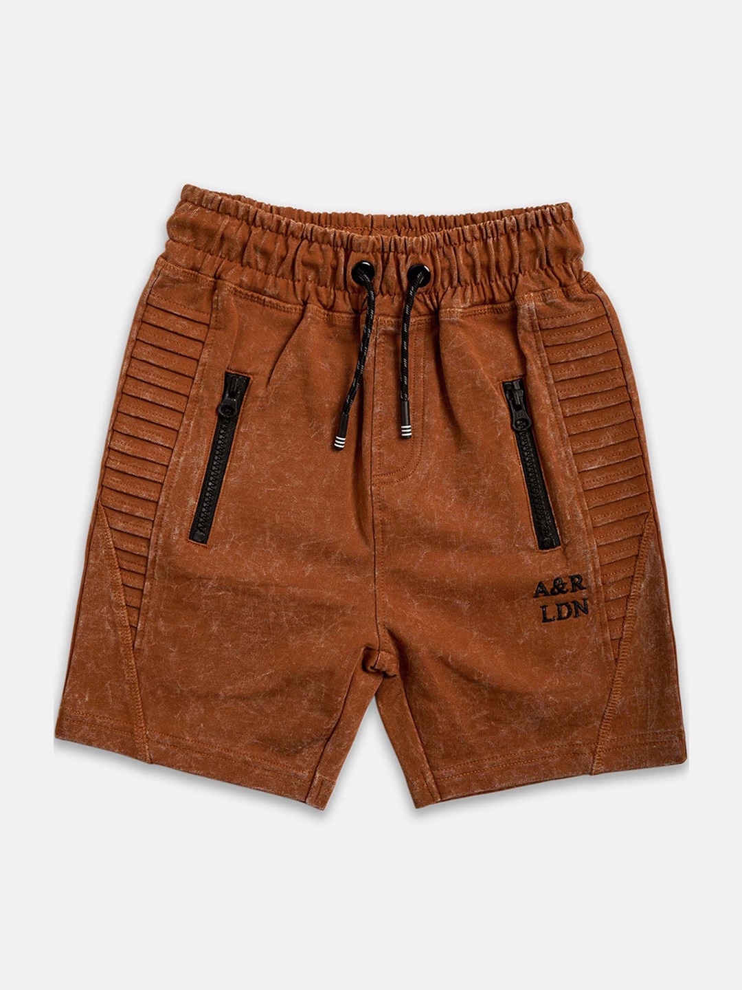 

Angel & Rocket Boys Printed Slim Fit Shorts, Brown