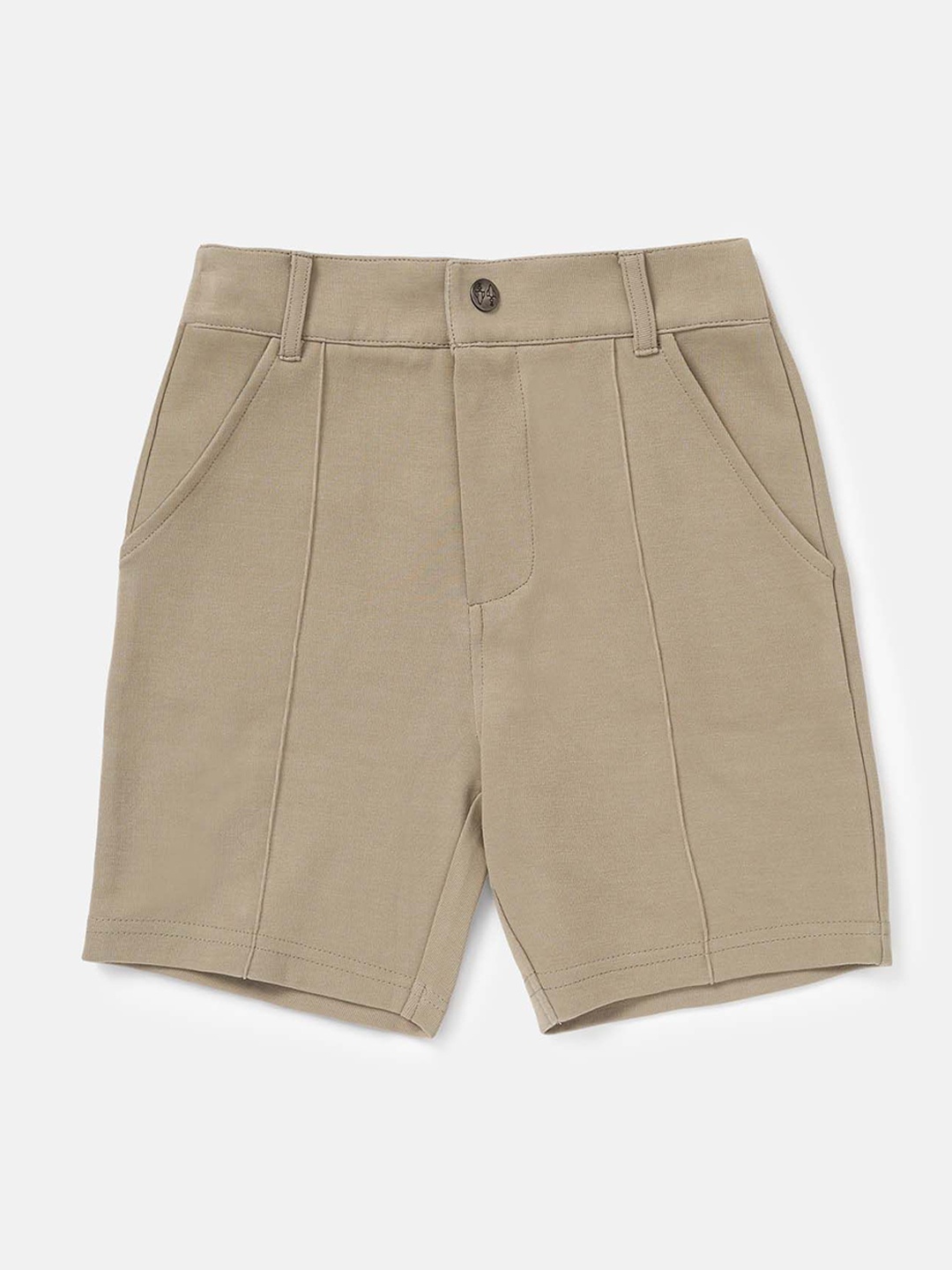 

Angel & Rocket Boys Mid-Rise Slim Fit Knee Length Regular Shorts, Khaki