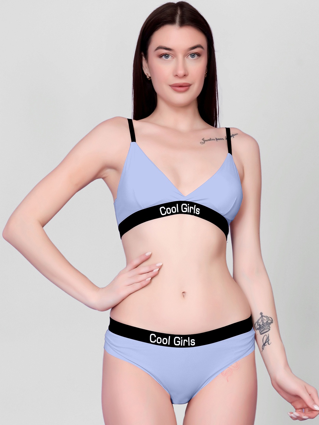 

Spiaty Lightly Padded Lingerie Set, Blue