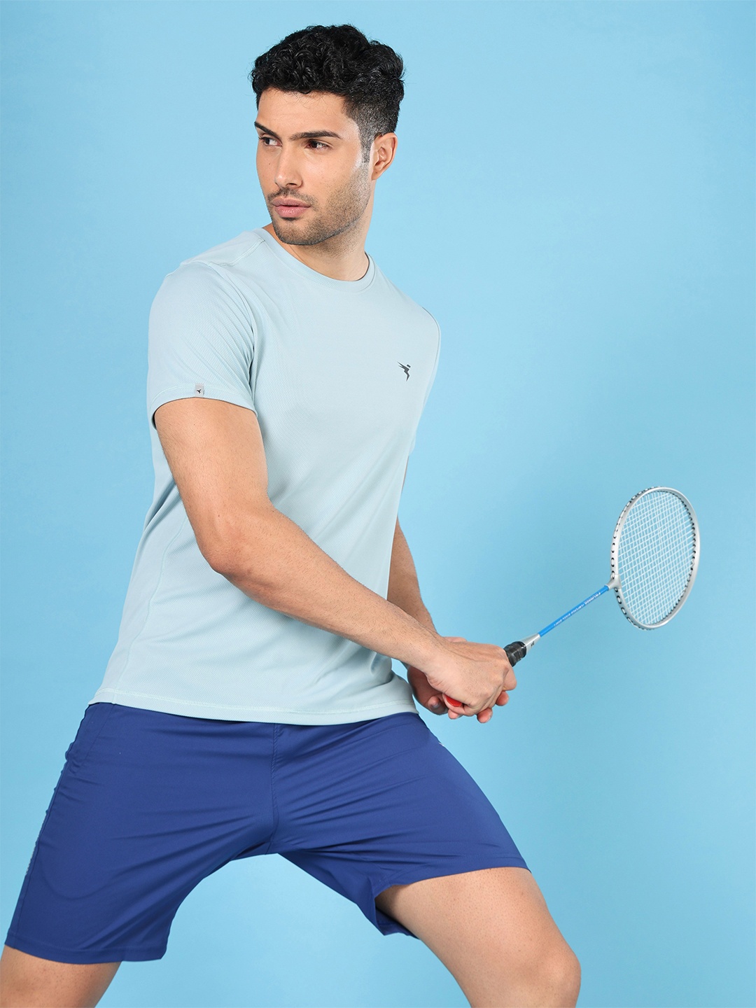 

Technosport Round Neck Techno cool+ UPF50 Slim Fit Sports T-shirt, Blue