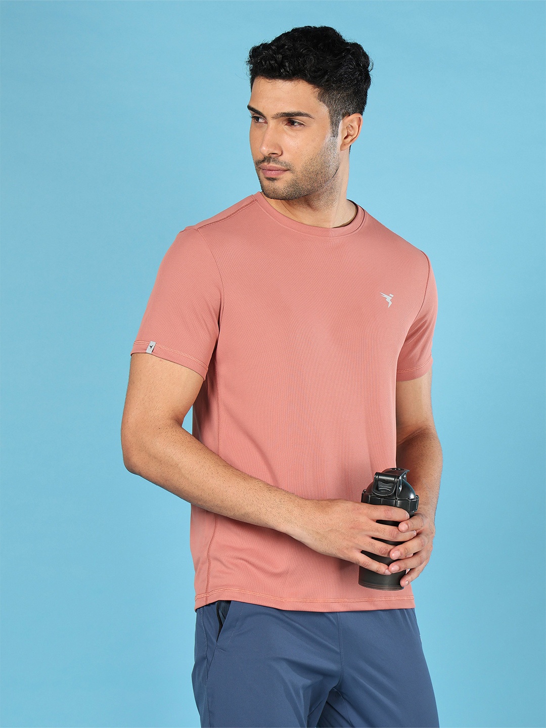 

Technosport Round Neck Techno cool+ UPF50 Slim Fit Sports T-shirt, Brown