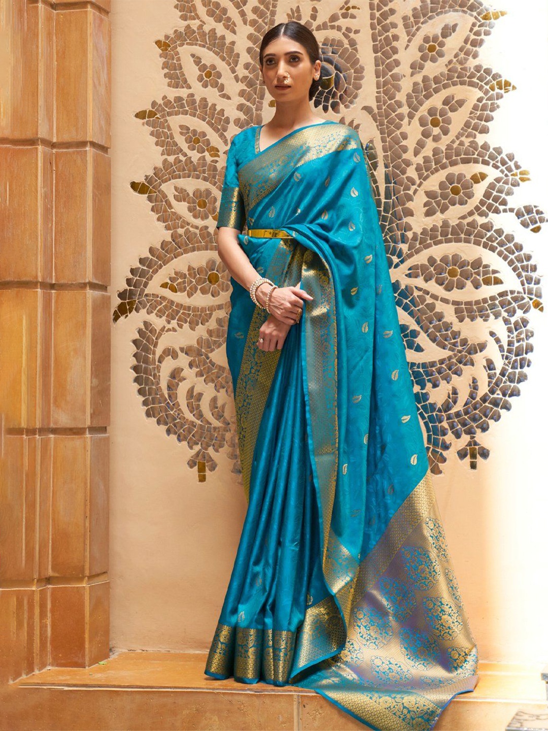 

MySilkLove Woven Design Zari Kanjeevaram Saree, Blue