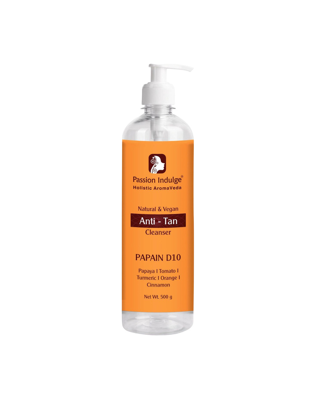 

Passion Indulge Papain D10 Anti-Tan Pro Face Cleanser with Papaya & Tomato - 500 g, Orange