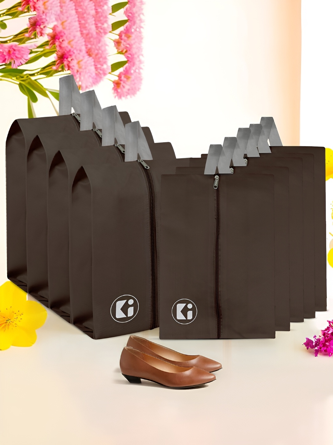 

Kuber Industries Brown 9 Pieces Multi-Utility Organisers