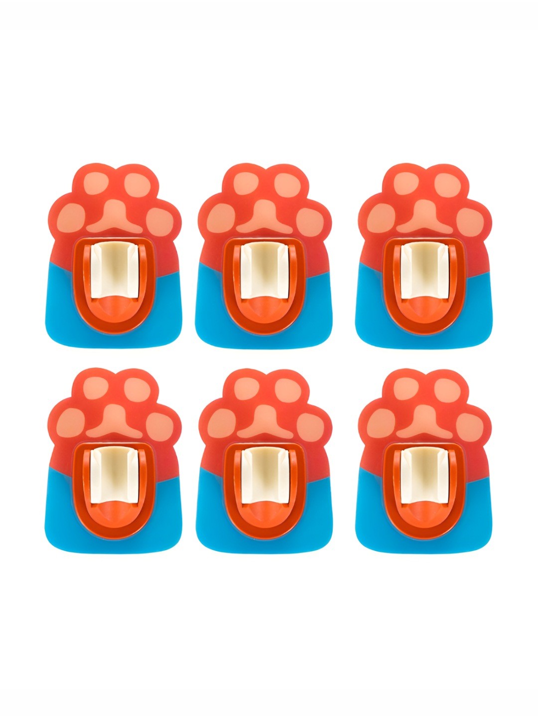

P-Plus International Orange 6 piece Abstract Plastic Shower Holder