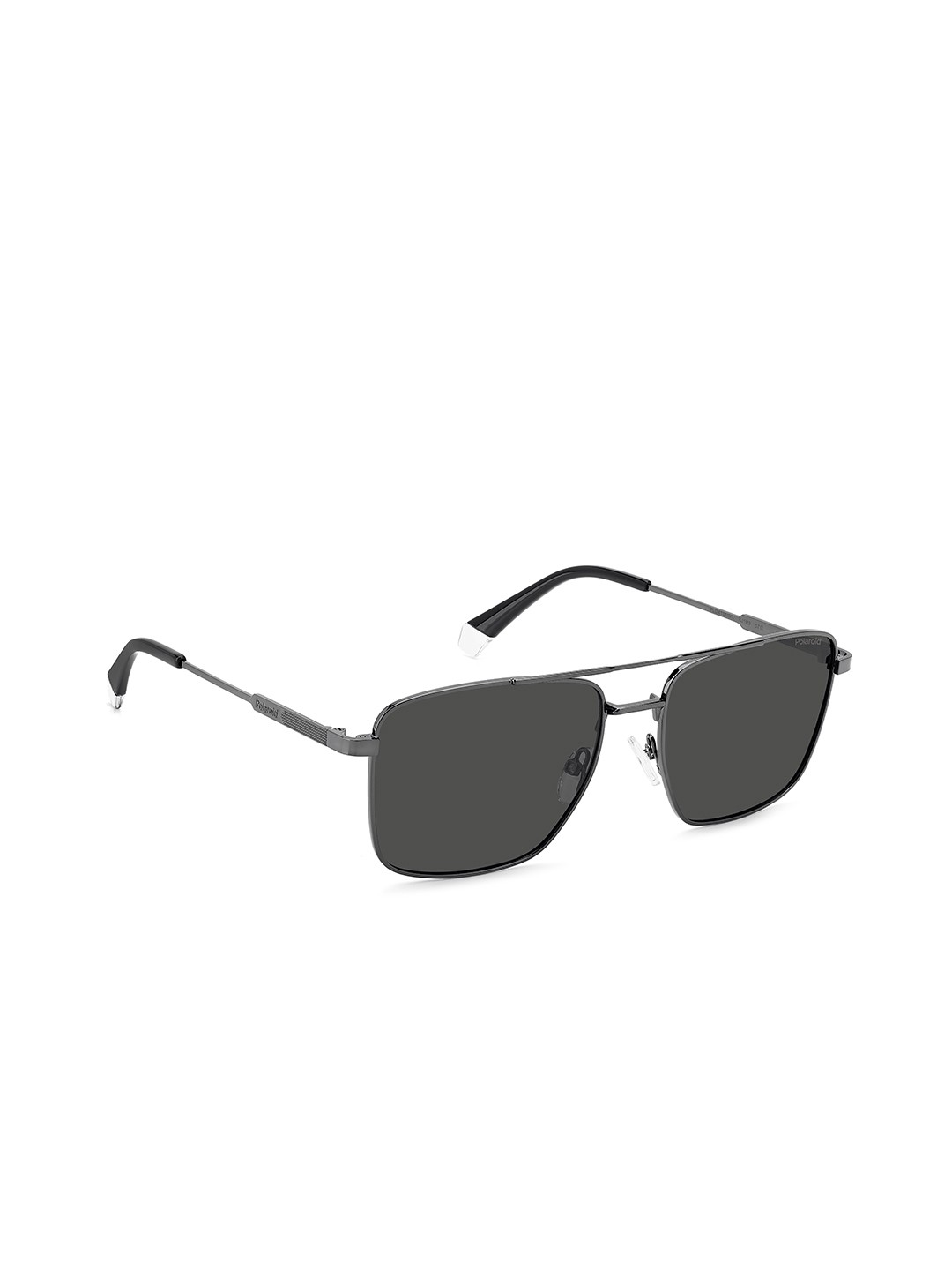 

Polaroid Men Square Sunglasses with UV Protected Lens 205336KJ157M9, Grey