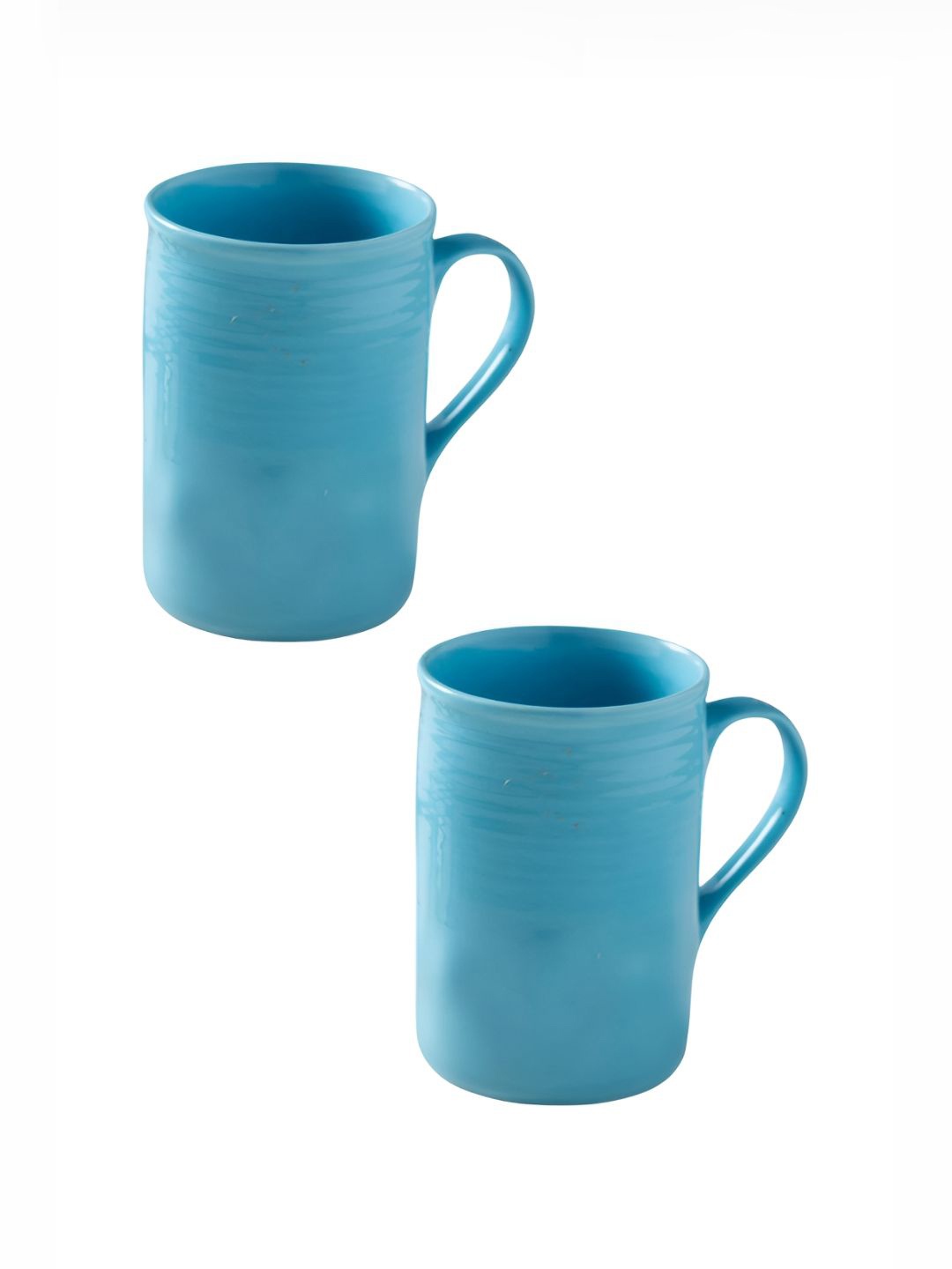 

CLAY CRAFT Blue 2 Pieces Printed Ceramic Glossy Mugs 340 ml Each