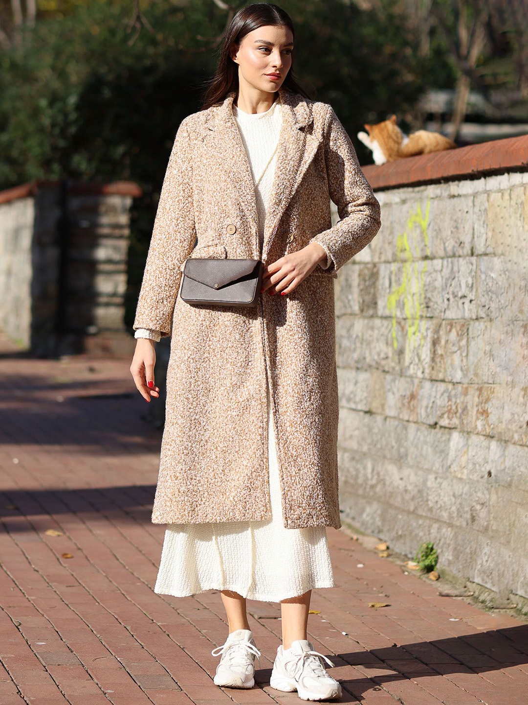 

BIGDART Single-Breasted Overcoat, Brown
