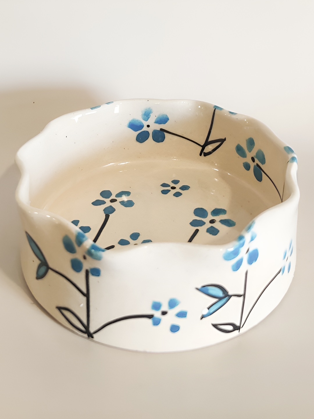 

One Posh Home Blue Printed Serving Bowl 500 ml