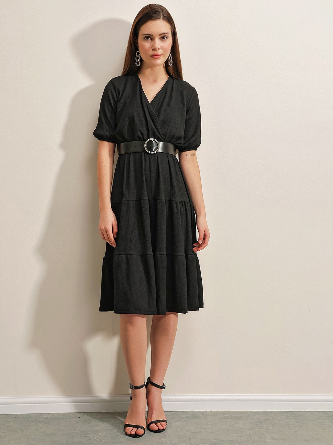 

BIGDART Fit & Flare Dress, Black