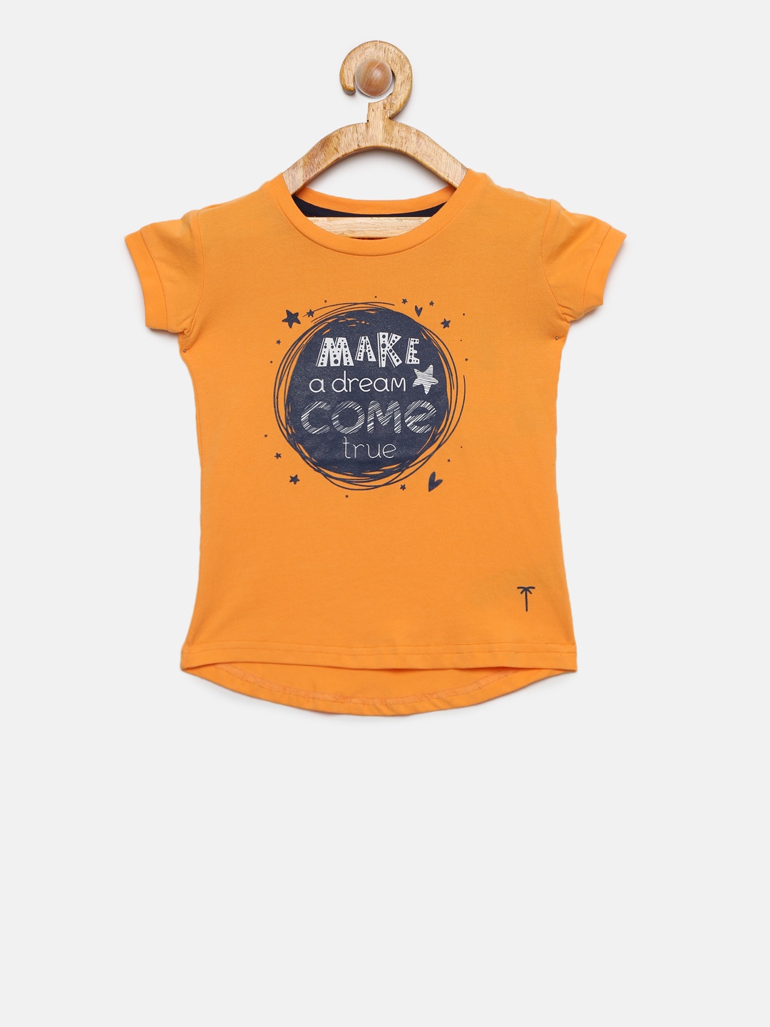 

Palm Tree Girls Orange Printed Top