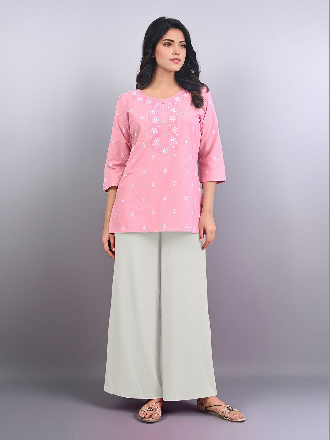 

LYRA Women Wide Leg Palazzos, Off white