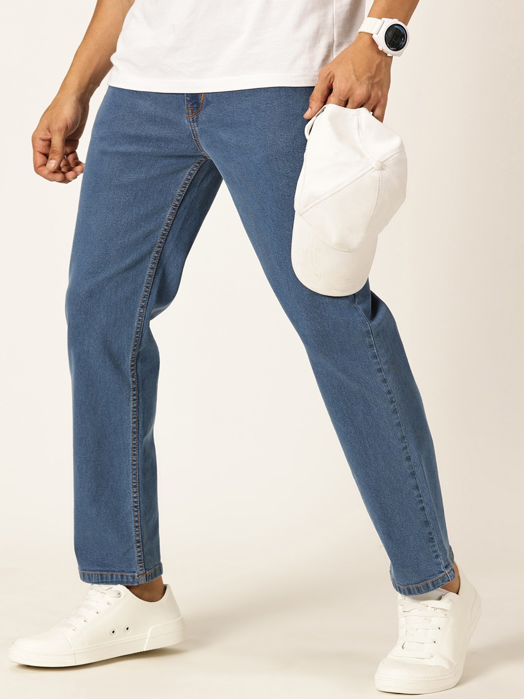 

Mast & Harbour Men Blue Smart Relaxed Fit Mid-Rise Clean Look Stretchable Jeans