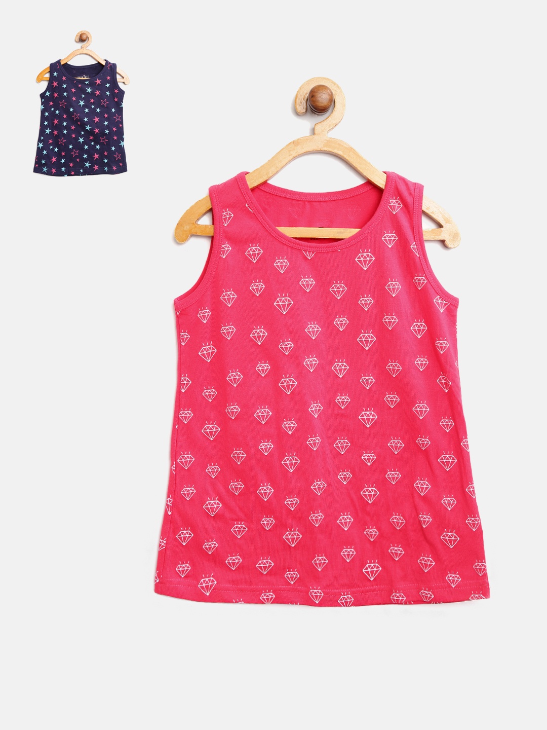 

Palm Tree Girls Pack of 2 Printed T-shirts, Navy blue