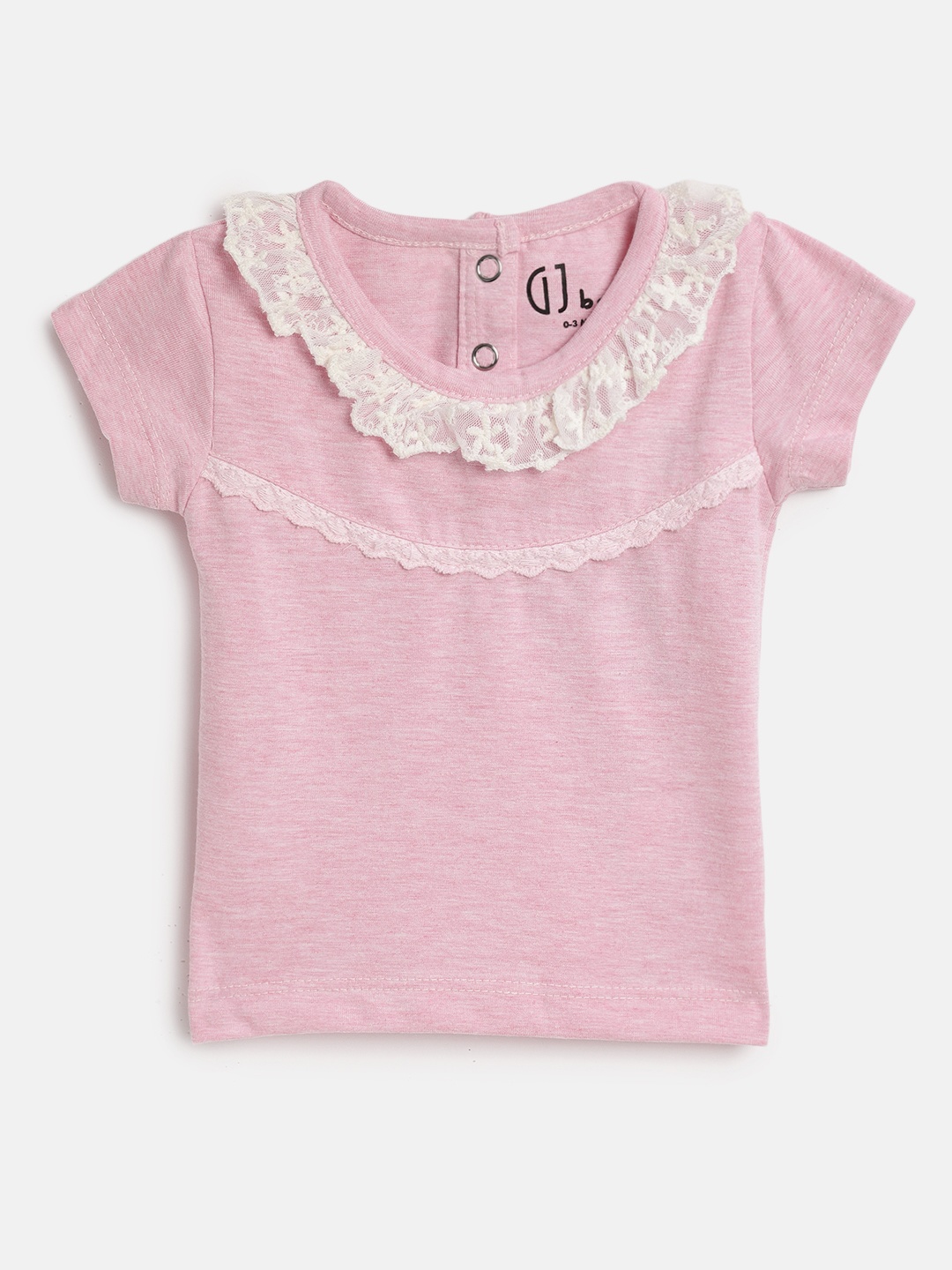 

Gini and Jony Infants Pink Solid Top