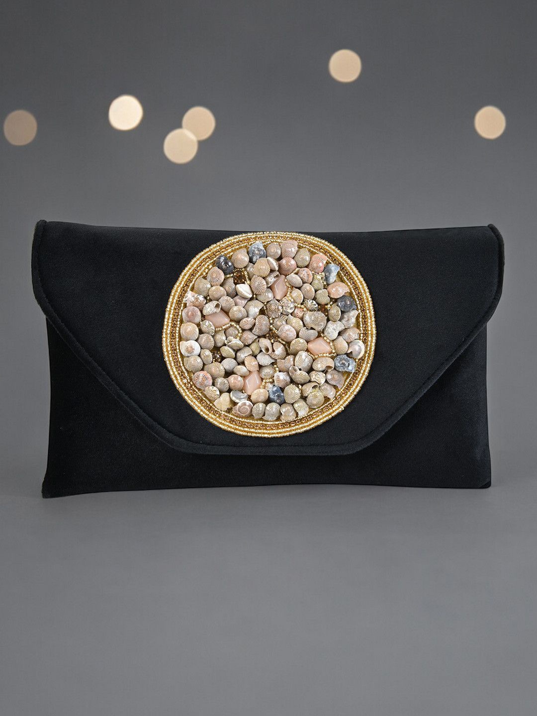

CRUSSET Embellished Purse Clutch, Black