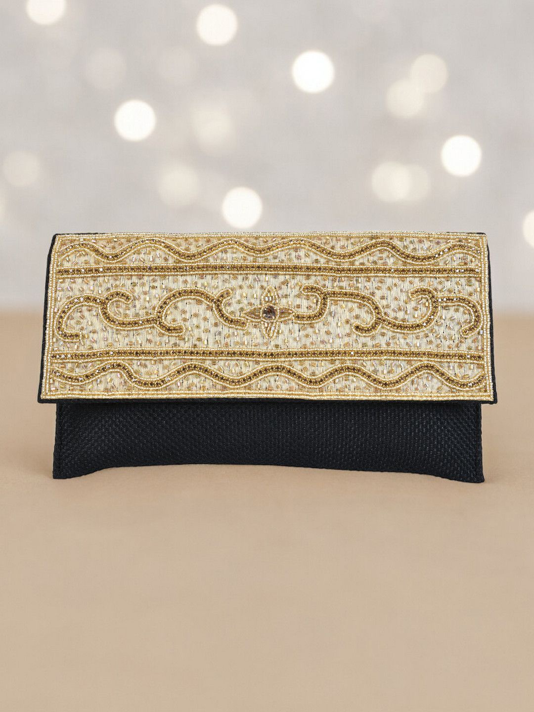 

CRUSSET Embellished Purse Clutch, Black