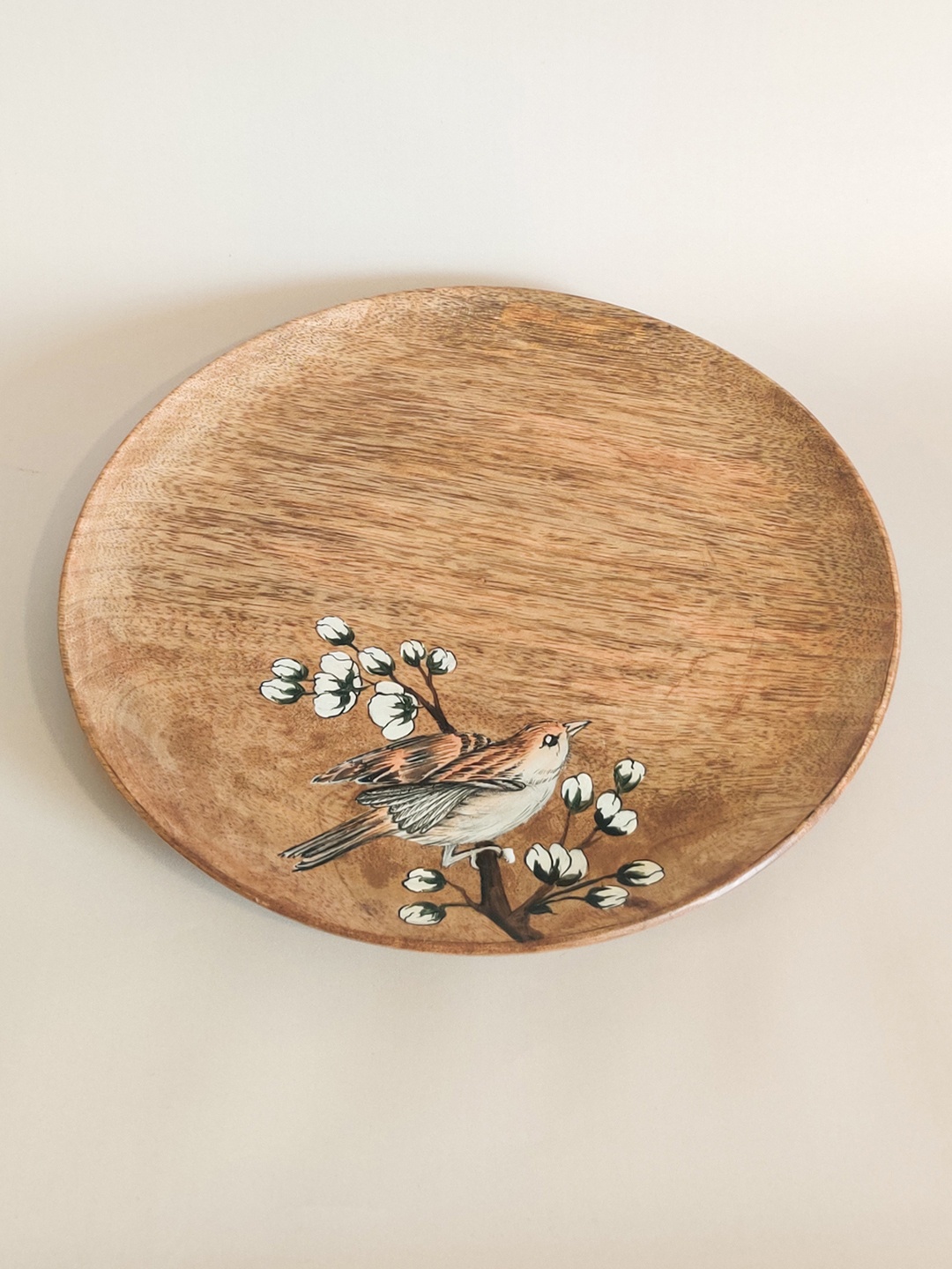 

One Posh Home Brown Printed Wooden Serving Plate