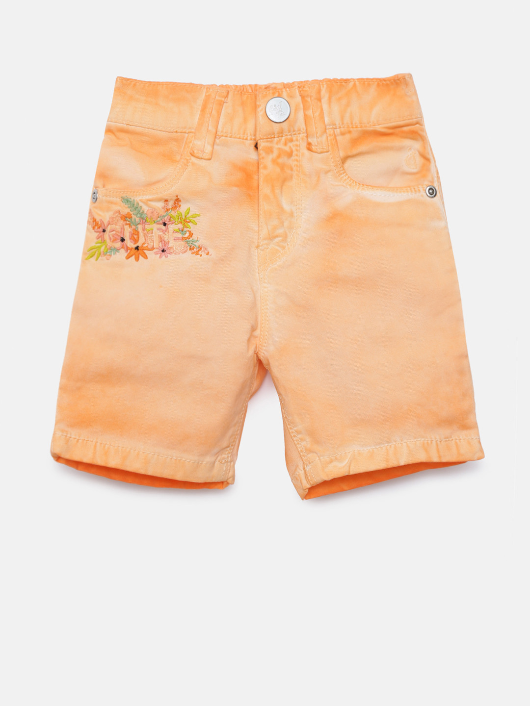 

Gini and Jony Girls Orange Printed Regular Fit Capris