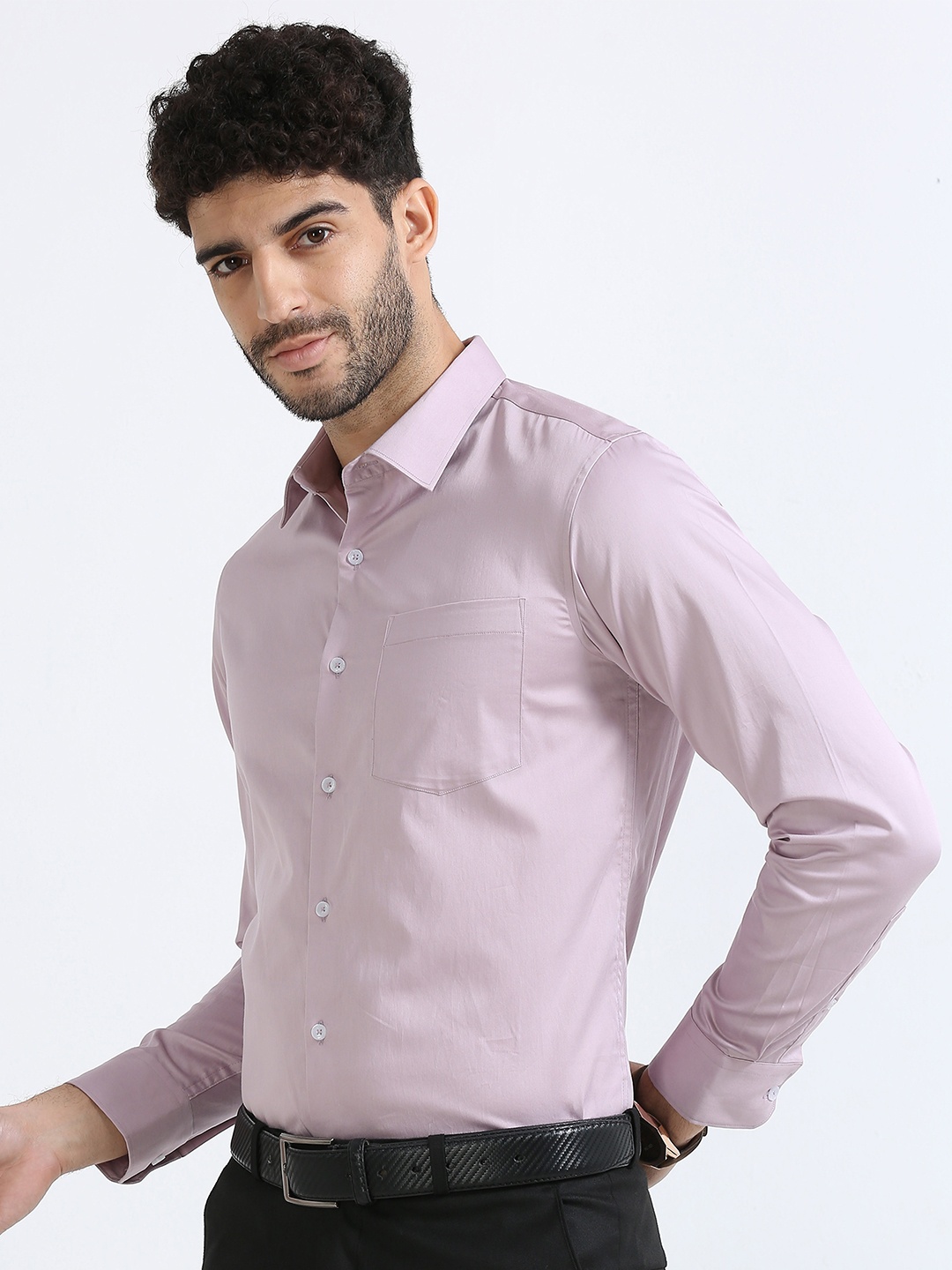 

Formal Club Men Solid Cambridge Giza Cotton Regular Fit Shirt, Pink