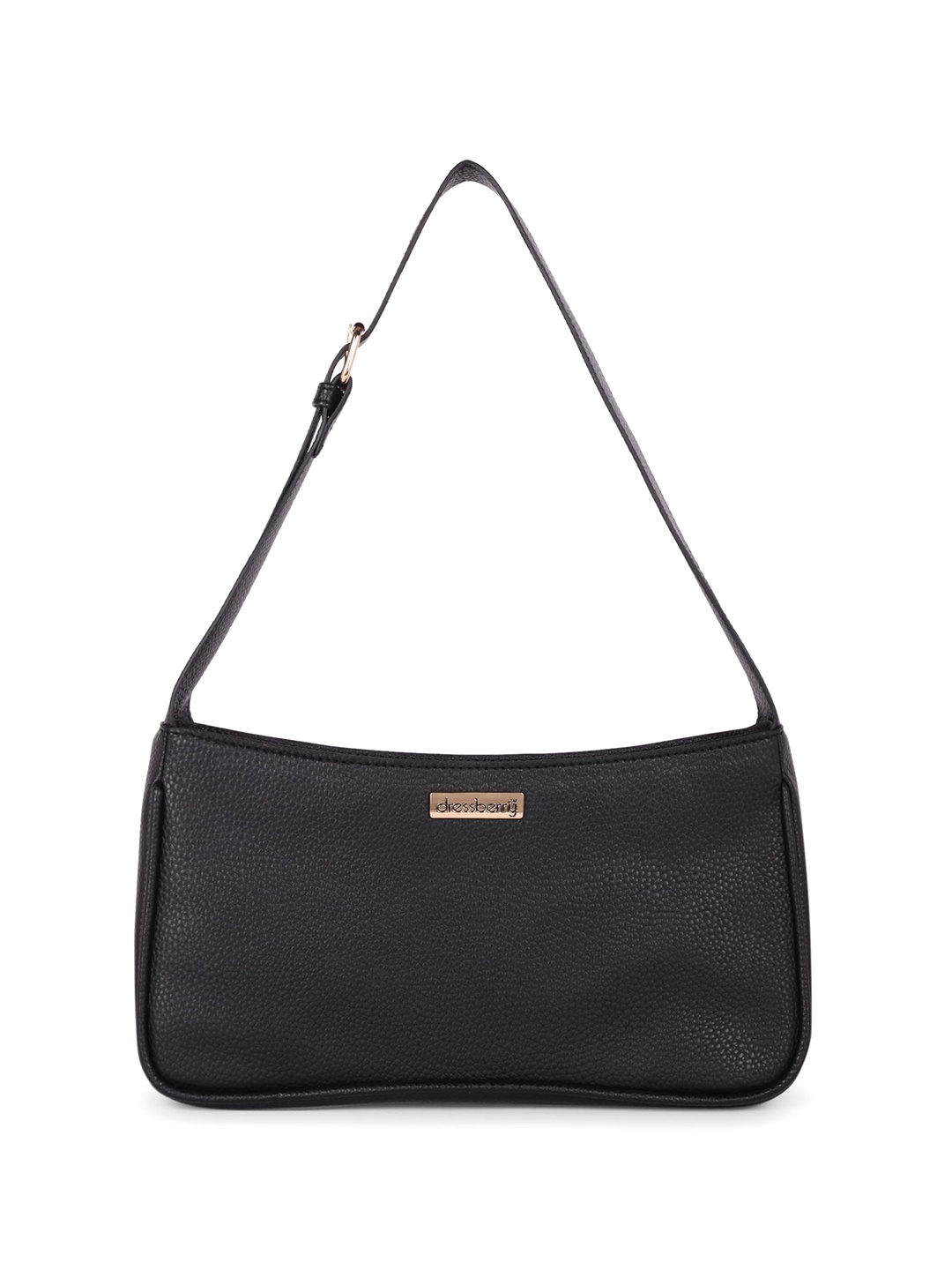 

DressBerry Black Textured Structured Shoulder Bag