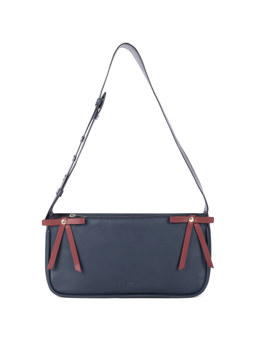 

DressBerry Navy Blue Structured Shoulder Bag