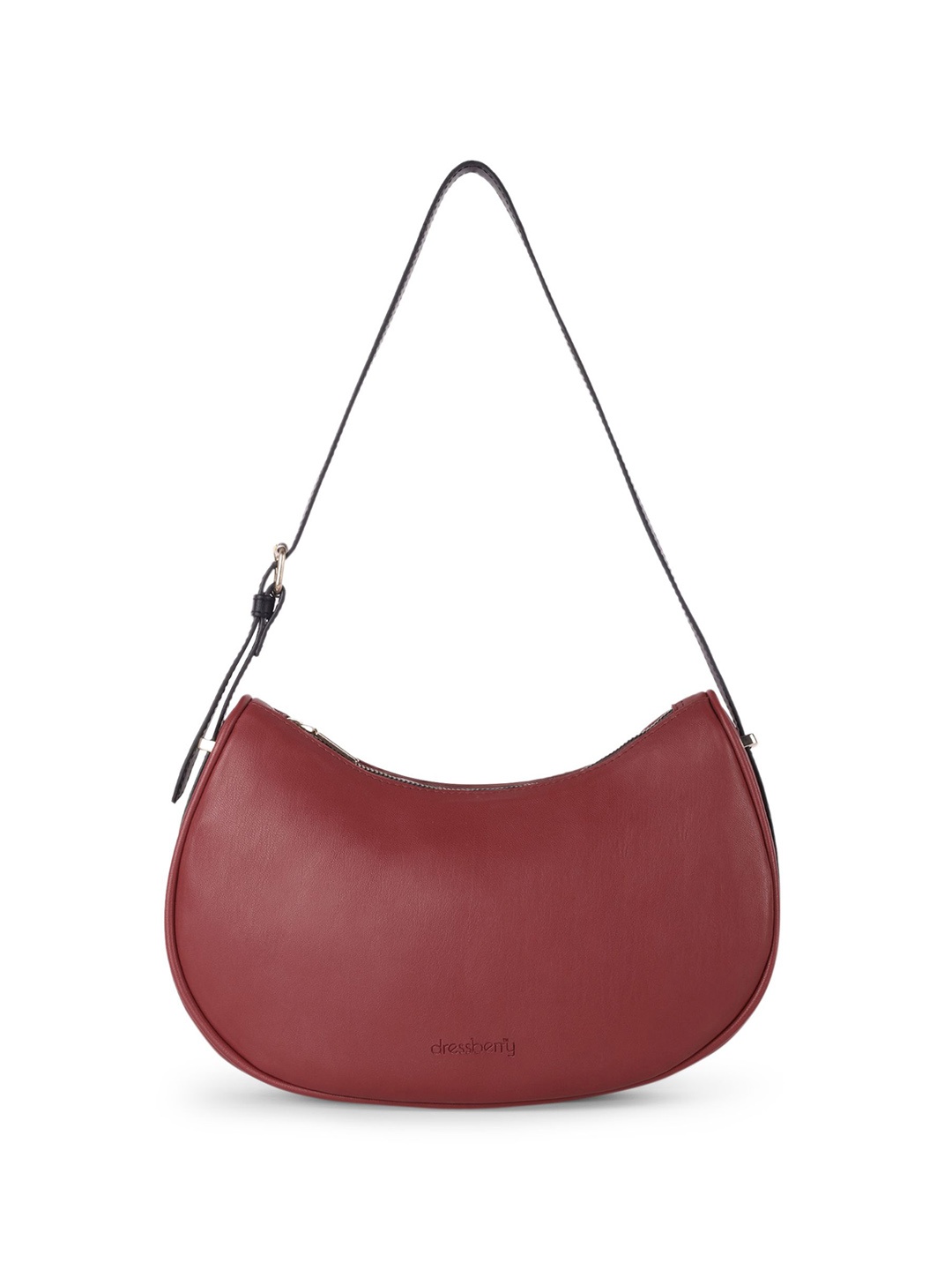

DressBerry Maroon Half Moon Shoulder Bag