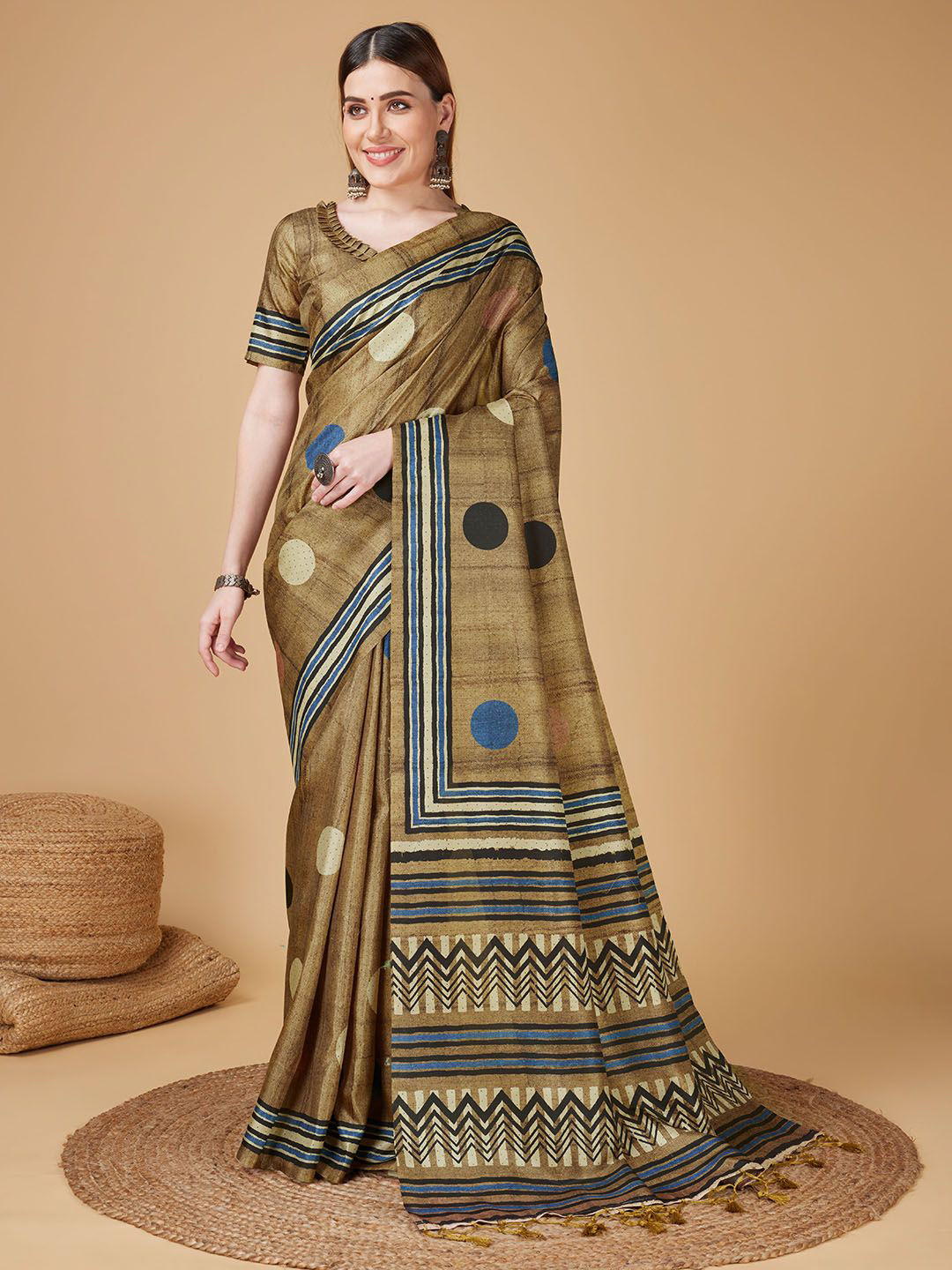 

Ishin Sambalpuri Saree, Brown