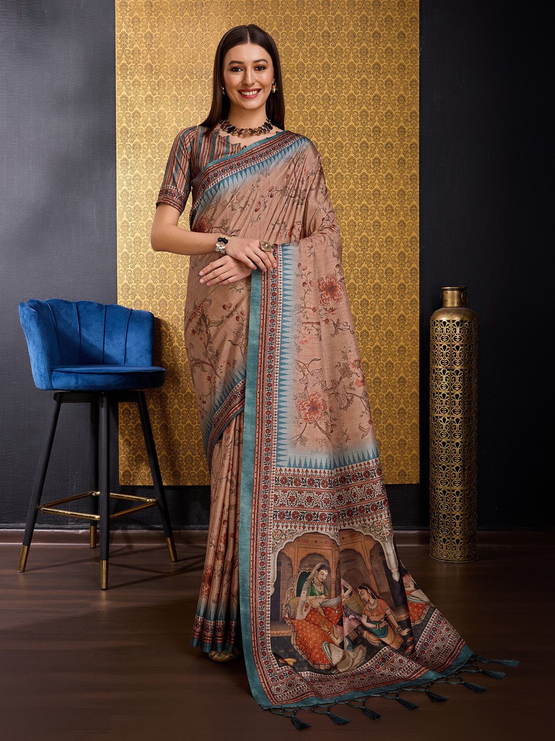 

Ishin Ethnic Motifs Sambalpuri Saree, Purple