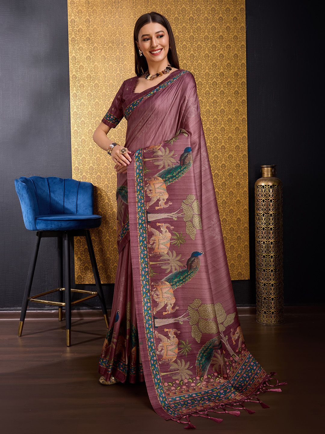 

Ishin Ethnic Motifs Sambalpuri Saree, Pink