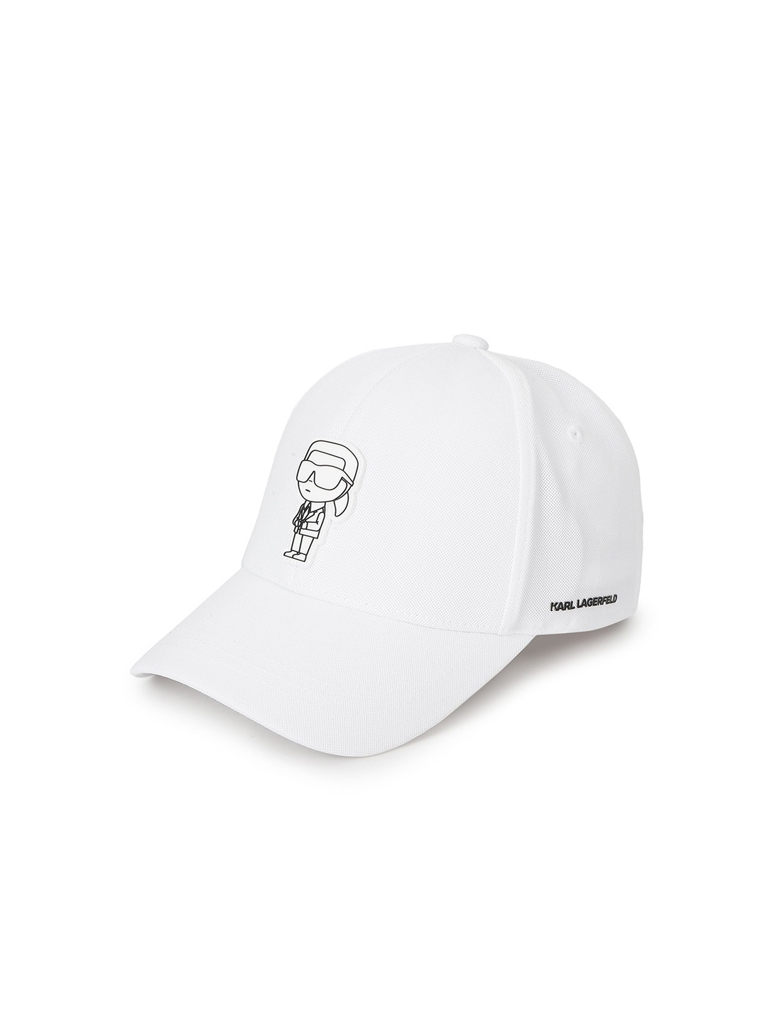 

Karl Lagerfeld Men Cotton Front Frame Doll Baseball Cap, White
