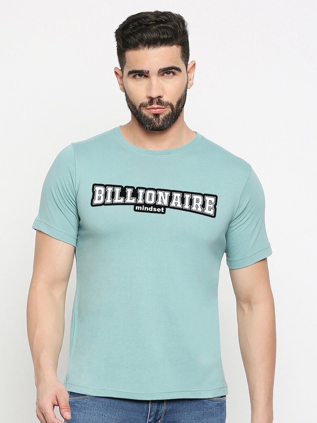 

MOD ECRU Typography Printed T-shirt, Green